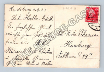 Pohlednice Německo Rendsburg větrný mlýn 1927 (M42216)