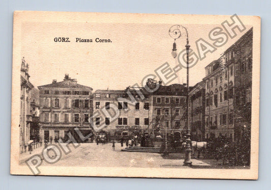 Pohlednice Itálie Görz Piazza Corno 1918 (M42218)