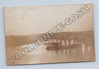 Pohlednice Malta Valetta noční přístav lodě 1913 (M42221)