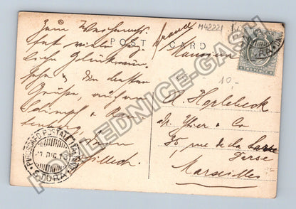 Pohlednice Malta Valetta noční přístav lodě 1913 (M42221)