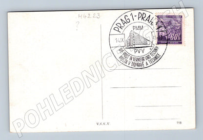 Pohlednice Praha Výstaviště tramvaj historický motiv (M4223)