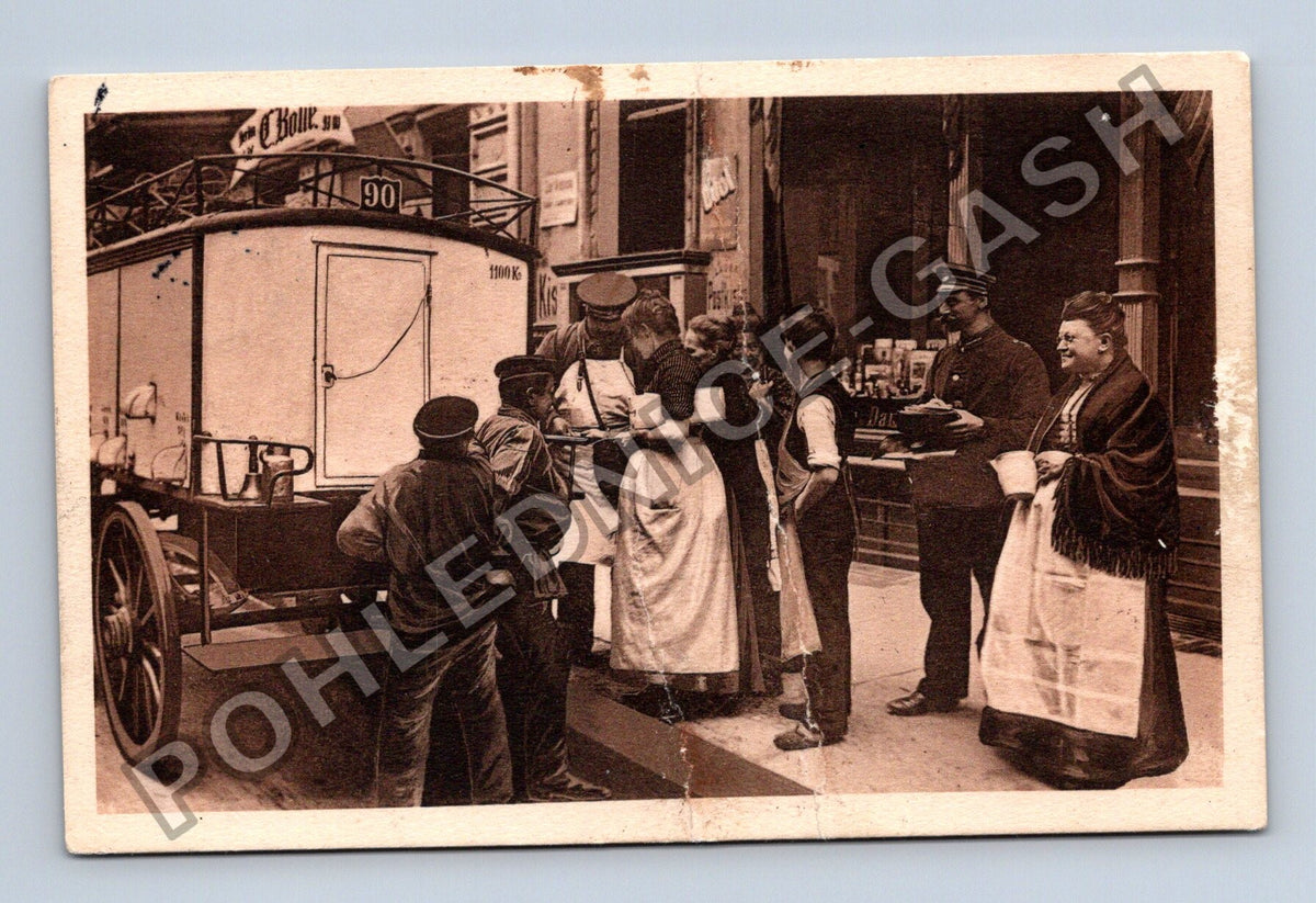 Pohlednice Německo Berlín trh s mlékem 1910 (M42235)