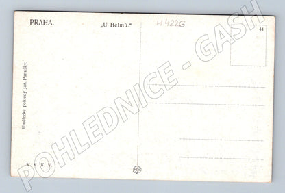 Pohlednice Praha U Helmů umělecký motiv Panuska (M4226)