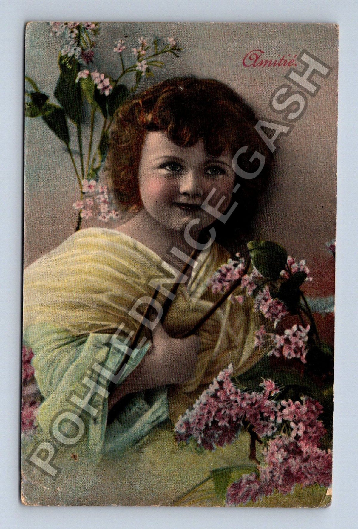 Pohlednice Belgie Brusel dítě s šeříkem 1910 (M42273)