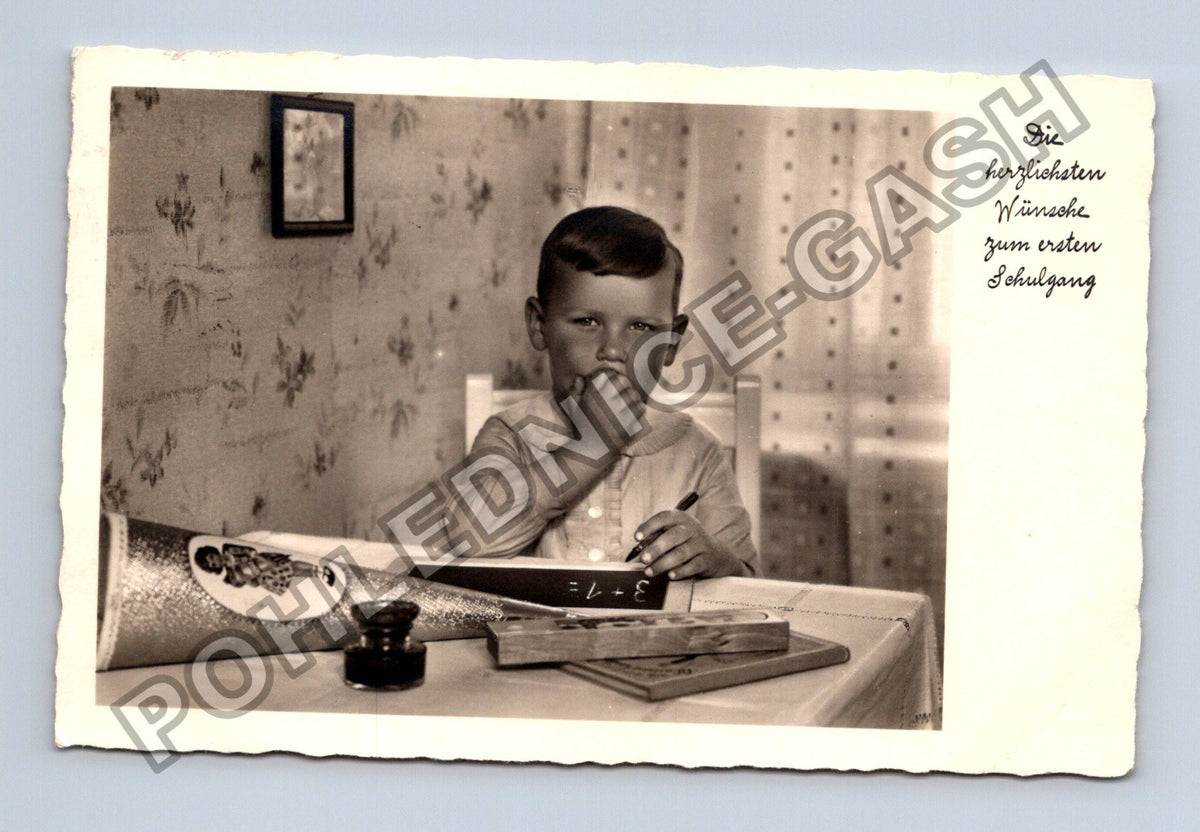 Pohlednice Německo chlapec s kornoutem do školy 1937 (M42287)