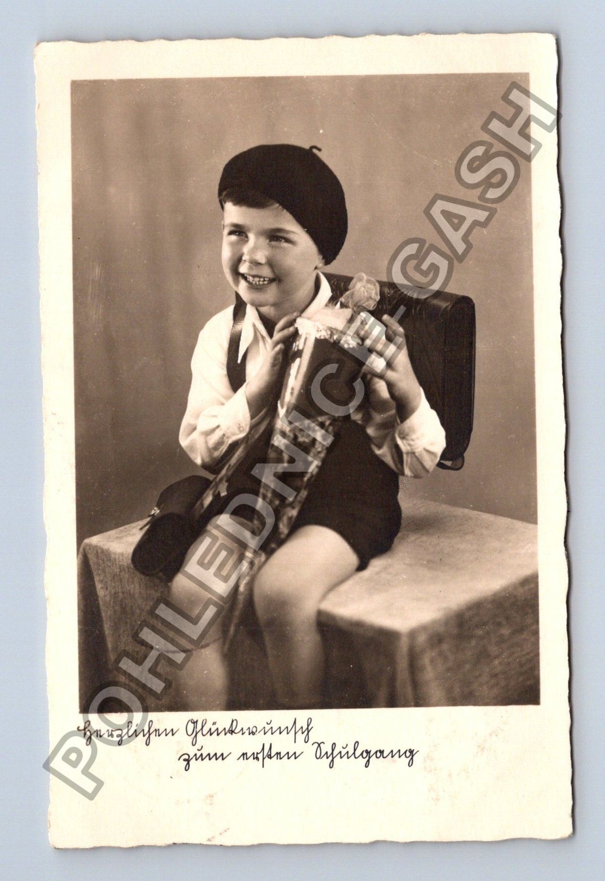 Pohlednice Německo chlapec s kornoutem 1939 (M42298)