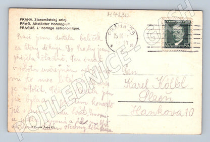 Pohlednice Praha Staroměstský orloj starý motiv (M4230)