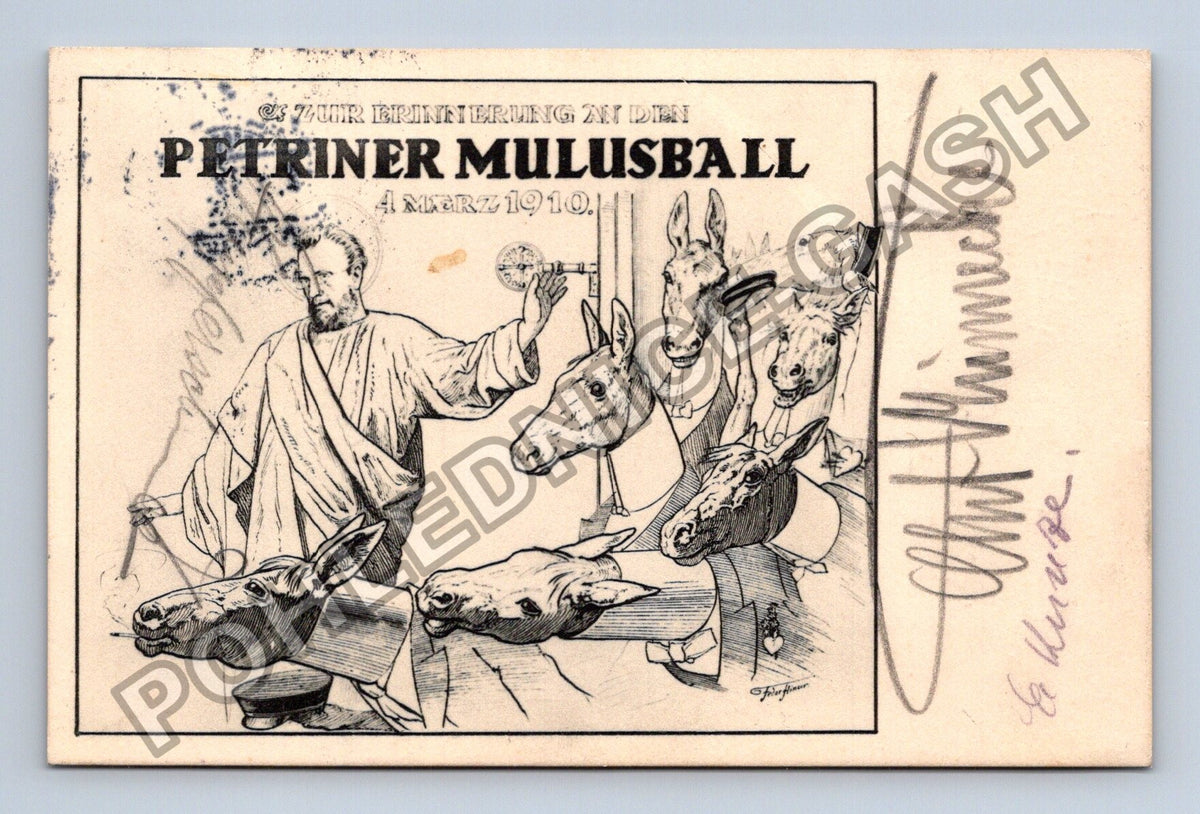 Pohlednice Petriner Mulusball 4 März 1910 Německo (M42306)