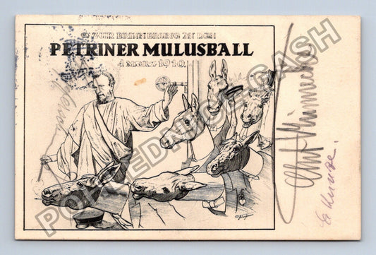 Pohlednice Petriner Mulusball 4 März 1910 Německo (M42306)