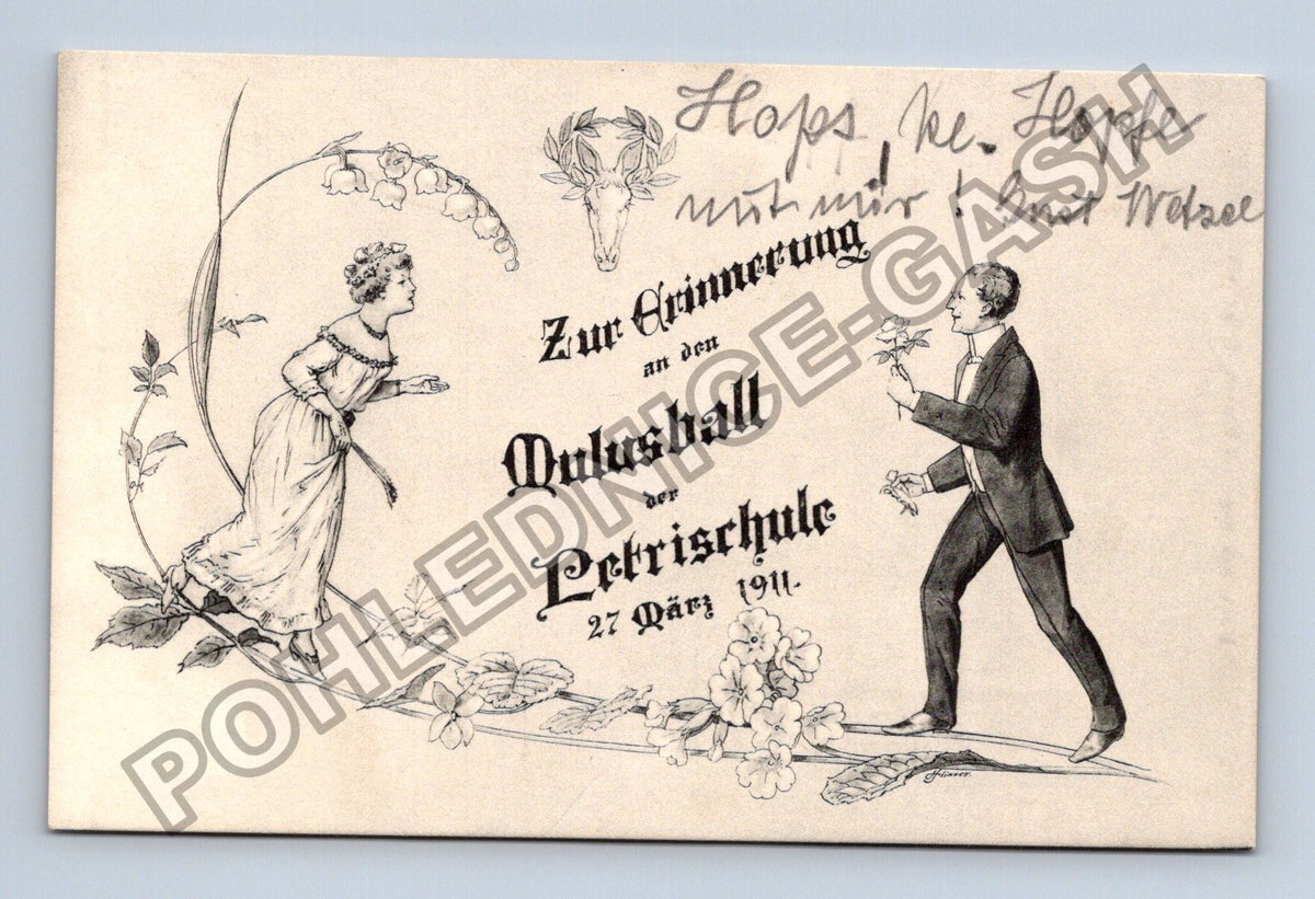 Pohlednice Německo Qulusball der Petrischule 1911 (M42308)