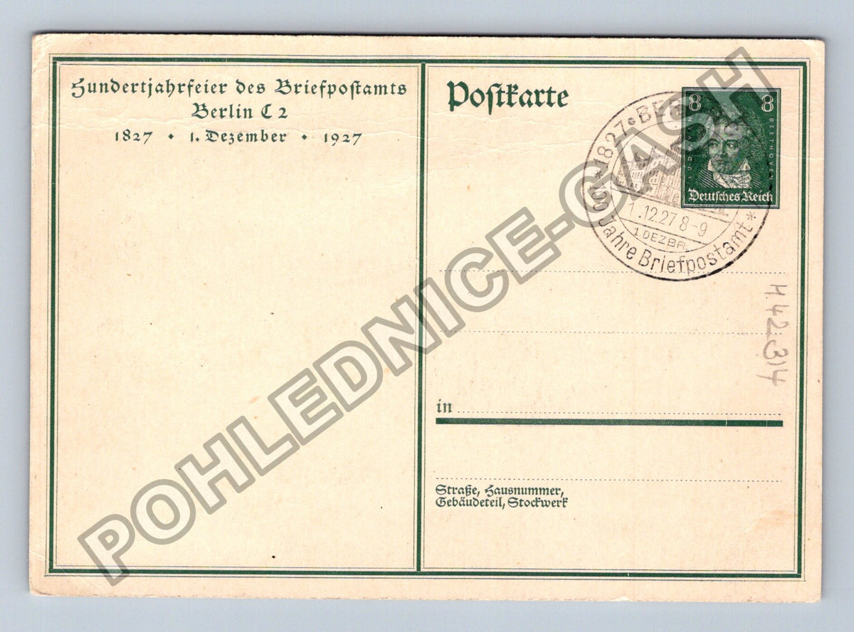 Pohlednice Německo Berlín pošťák 1827-1927 (M42314)