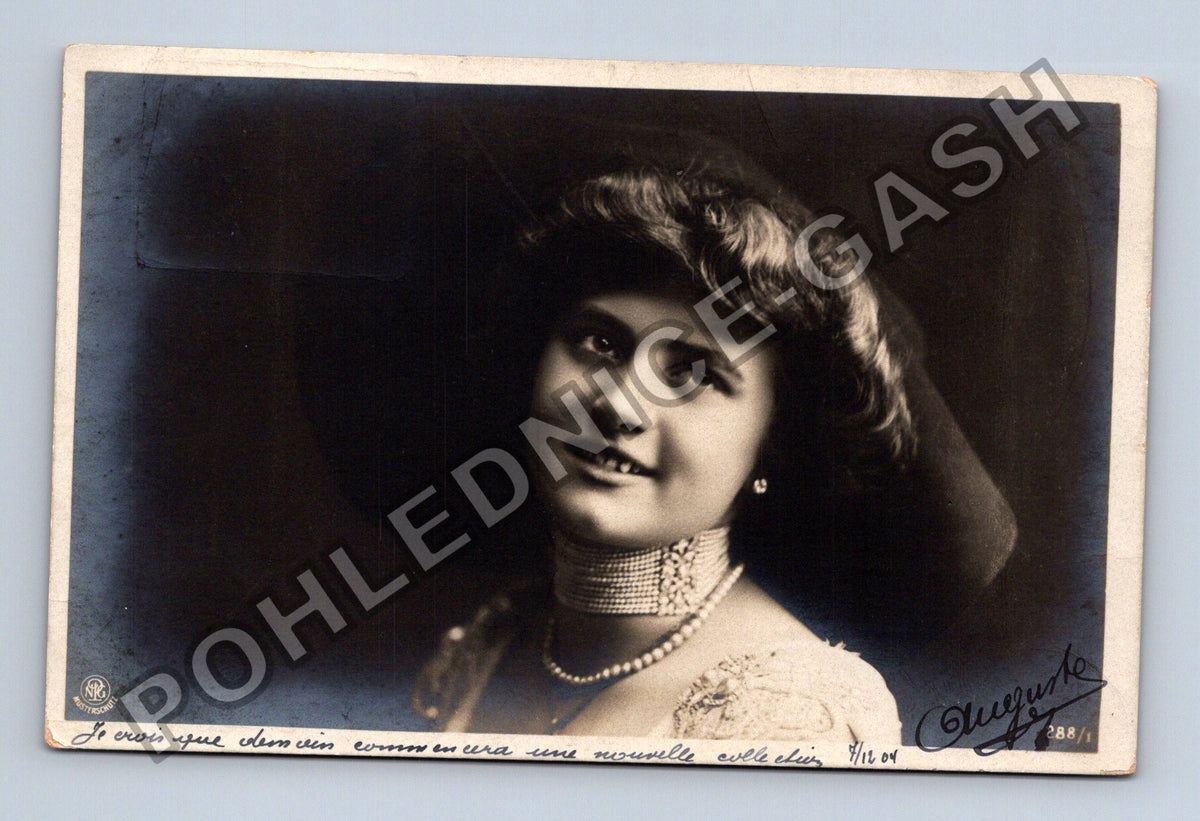 Pohlednice Francie portrét ženy šperky 1904 (M42335)