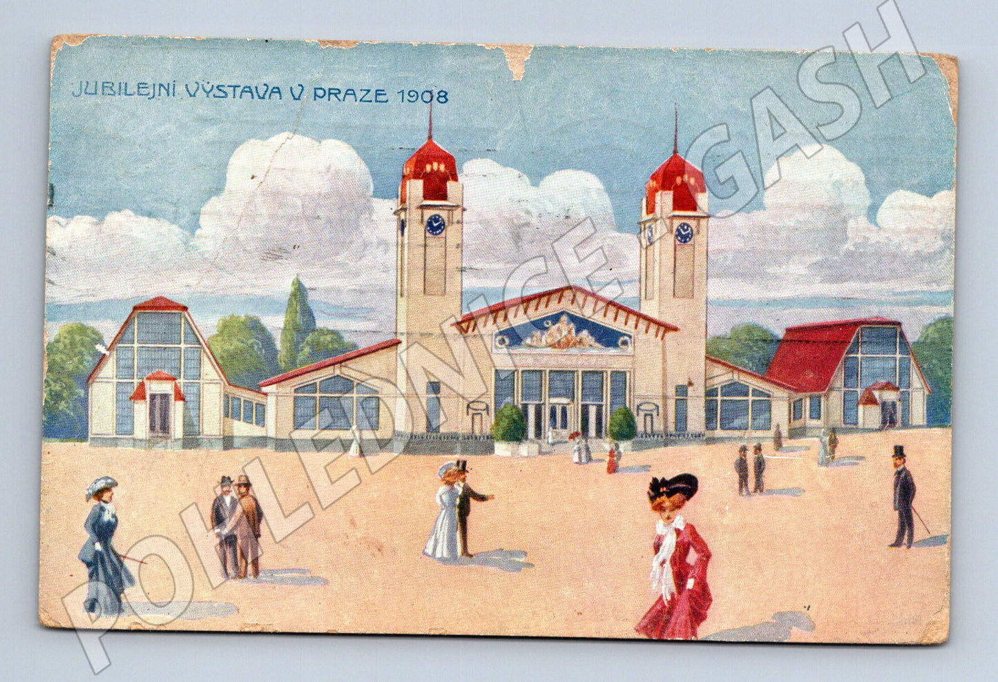 Pohlednice Praha Jubilejní výstava 1908 pavilon (M4234)