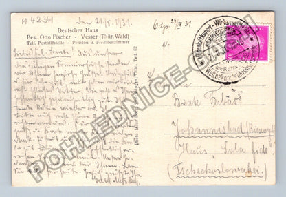 Pohlednice Německo Höhenluft-Kurort Vesser (Thür.) 1931 (M42341)