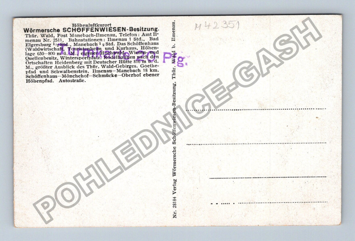 Pohlednice Německo Wörmersche Schöffenwiesen-Besitzung údolí (M42351)