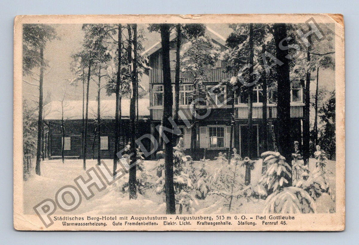 Pohlednice Německo Städtisches Berg-Hotel Augustusburg 1919 (M42358)