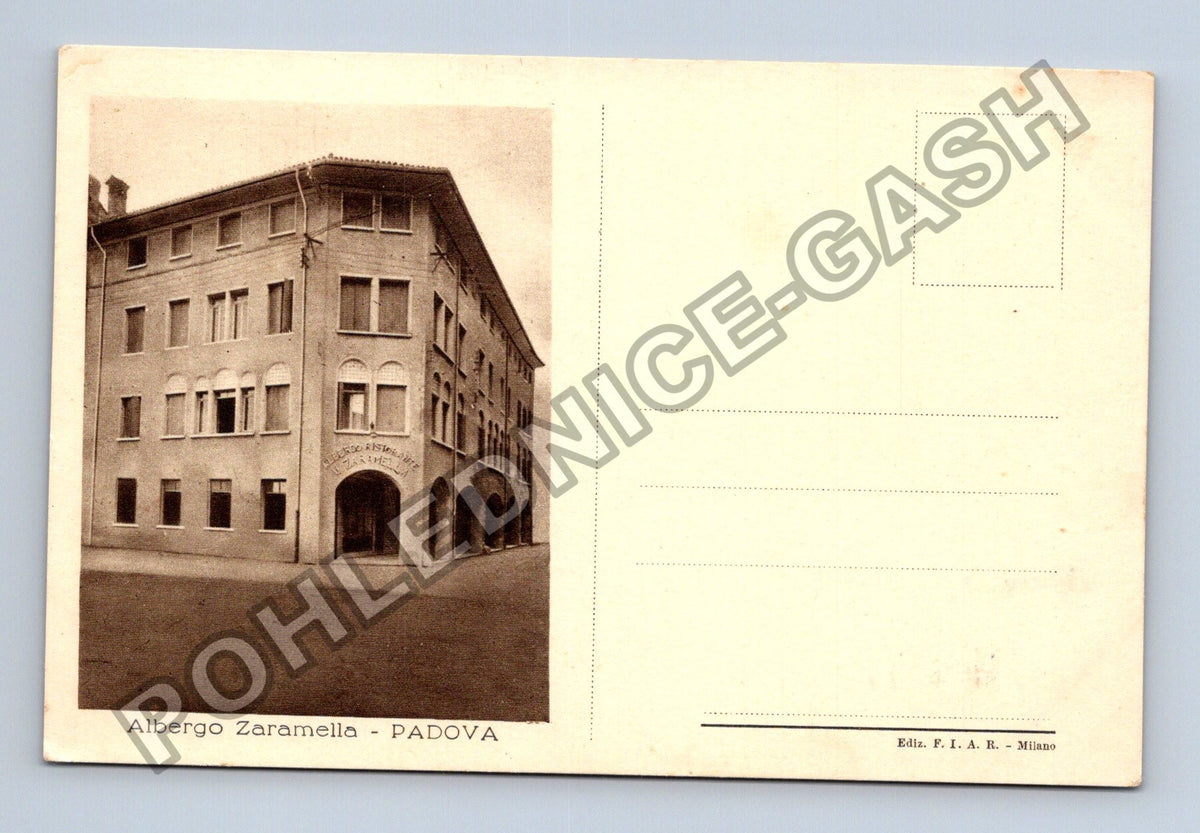 Pohlednice Itálie Padova Albergo Zaramella (M42360)