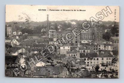 Pohlednice Francie Sèvres Panorama Brasserie de la Meuse 1912 (M42379)