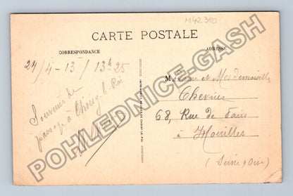 Pohlednice Francie Choisy-le-Roi socha Rouget-de-lIsle 1913 (M42380)