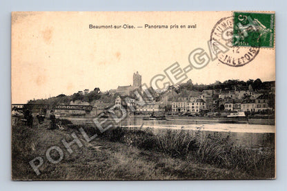 Pohlednice Francie Beaumont-sur-Oise panorama 1912 (M42381)