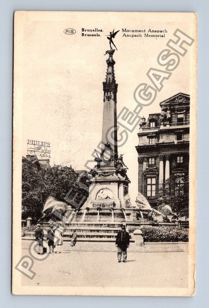 Pohlednice Belgie Brusel Anspachův památník (M42383)