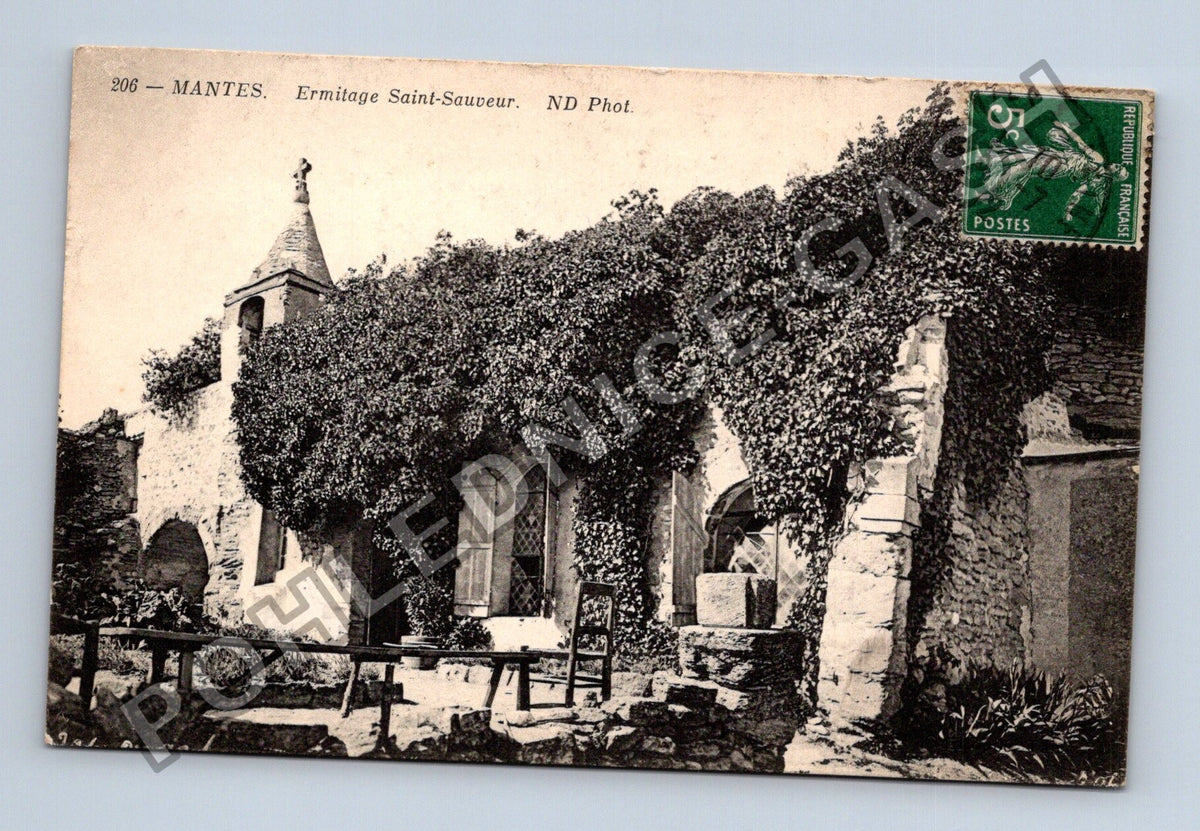 Pohlednice Francie Mantes Ermitage Saint-Sauveur 1912 (M42389)