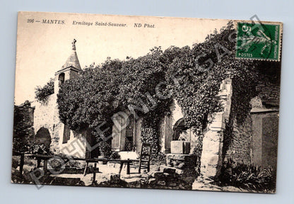 Pohlednice Francie Mantes Ermitage Saint-Sauveur 1912 (M42389)