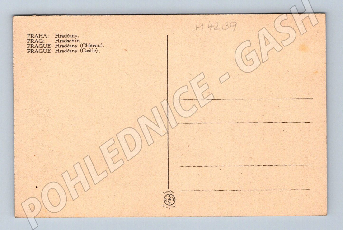 Pohlednice Praha Hradčany a Karlův most starý motiv (M4239)