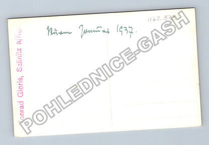 Pohlednice Německo Rügen Sassnitz přístav bouře 1937 (M42393)