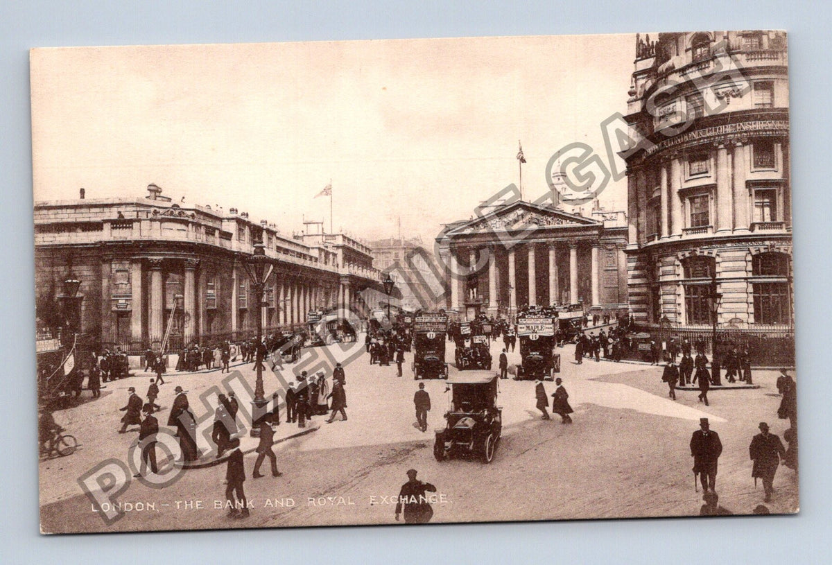 Pohlednice Velká Británie Londýn The Bank and Royal Exchange (M42408)