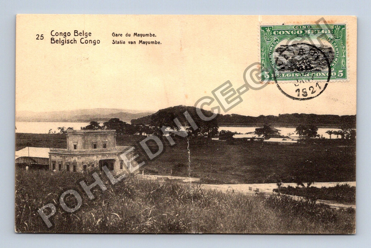Pohlednice Kongo Belgické Gare du Mayumbe 1921 (M42411)