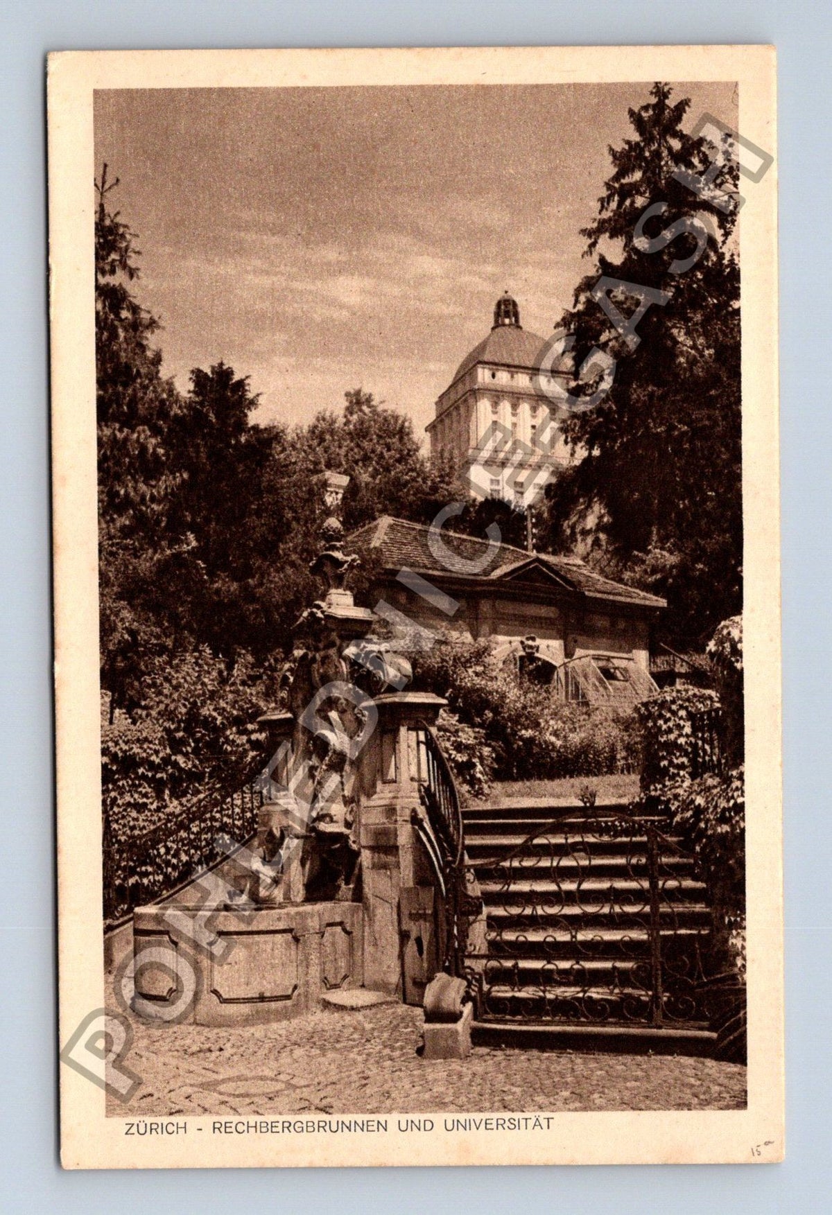 Pohlednice Švýcarsko Curych Rechbergbrunnen a univerzita (M42425)