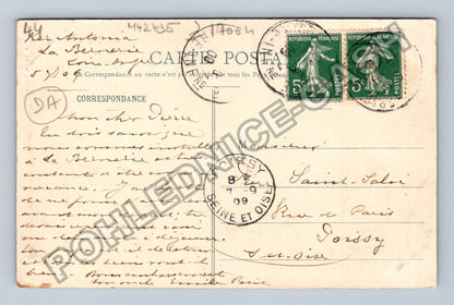 Pohlednice Francie La Bernerie La Plage de Roche Marie 1909 (M42435)