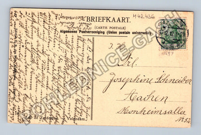 Pohlednice Německo rybáři u moře lodě Volendäm 1901 (M42436)
