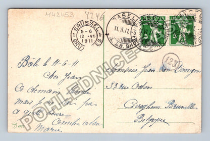 Pohlednice Švýcarsko Helvetia alegorie hor 1911 (M42453)