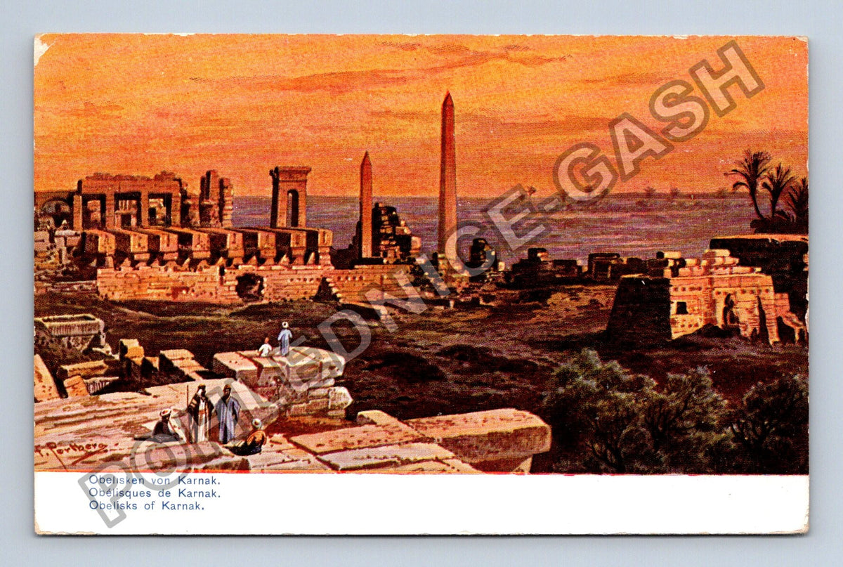 Pohlednice Egypt Karnak Obelisken de Karnak starověké ruiny (M42454)