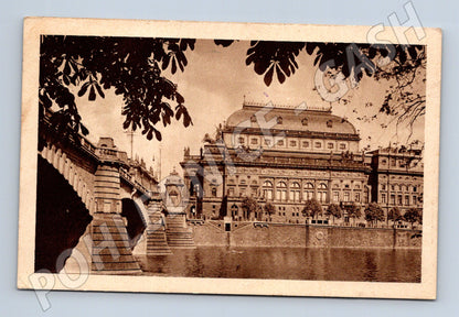 Pohlednice Praha Národní divadlo 1930 motiv (M4247)