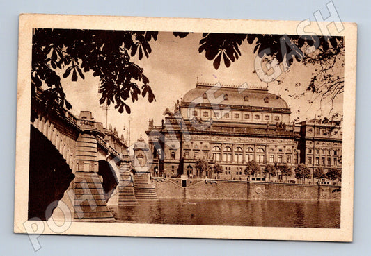 Pohlednice Praha Národní divadlo 1930 motiv (M4247)