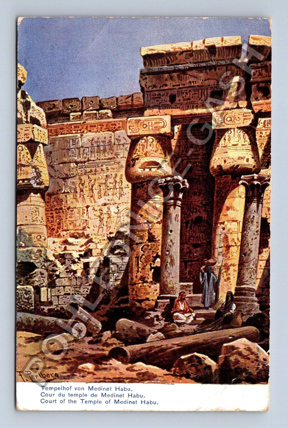 Pohlednice Egypt Medinet Habu chrám (M42473)