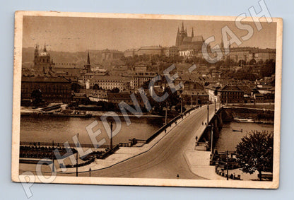 Pohlednice Praha Hradčany a most historický motiv (M4248)