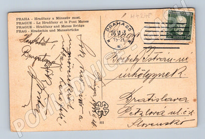 Pohlednice Praha Hradčany a most historický motiv (M4248)