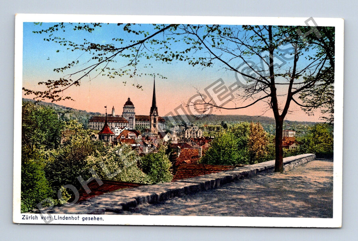 Pohlednice Švýcarsko Curych pohled z Lindenhofu (M42488)