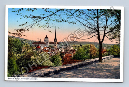 Pohlednice Švýcarsko Curych pohled z Lindenhofu (M42488)