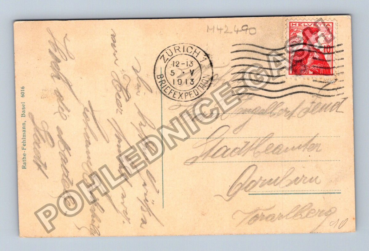 Pohlednice Švýcarsko Zürich vom Dolder aus 1913 (M42490)