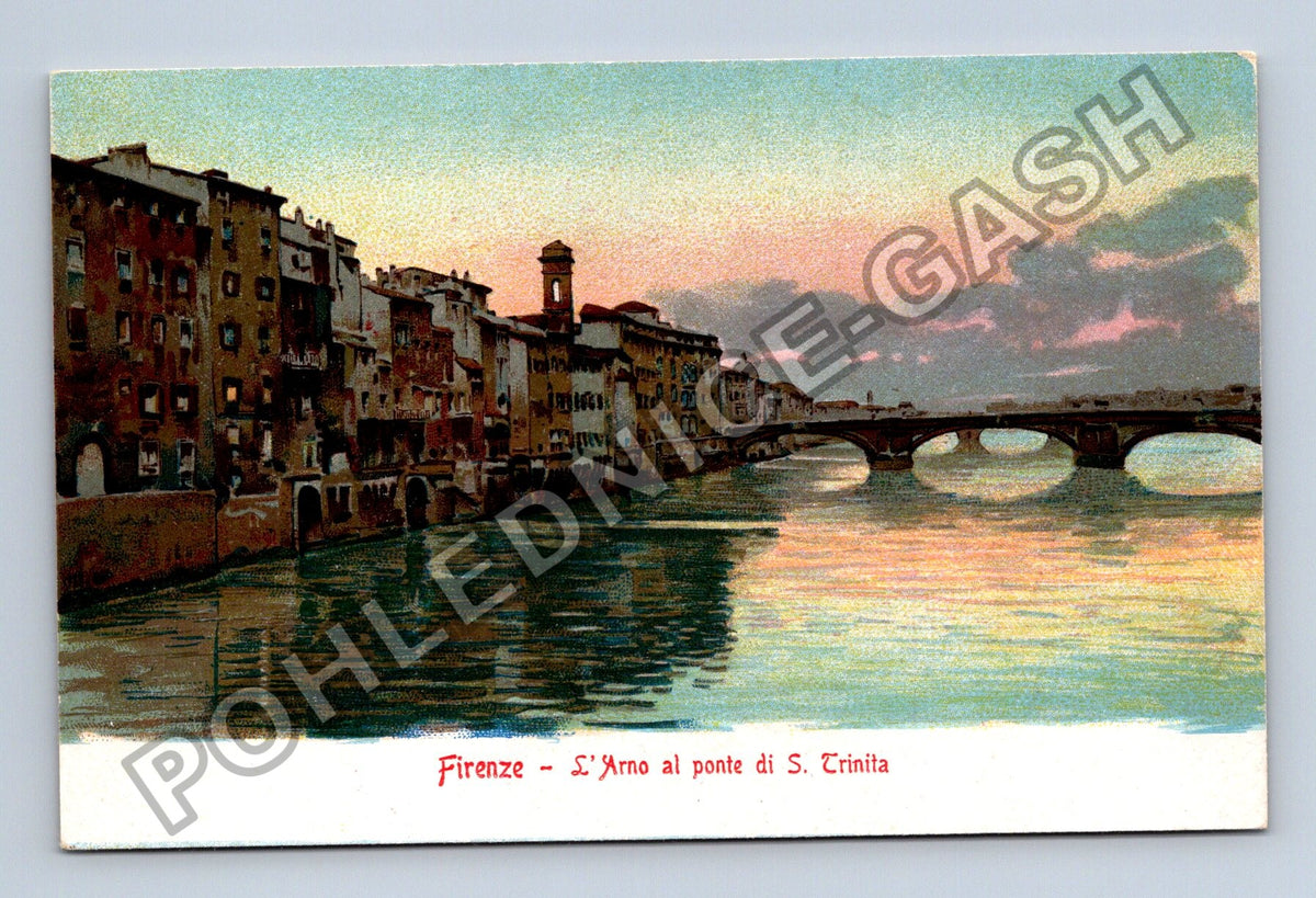 Pohlednice Itálie Florencie LArno al ponte di S. Trinita (M42500)