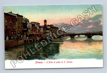 Pohlednice Itálie Florencie LArno al ponte di S. Trinita (M42500)