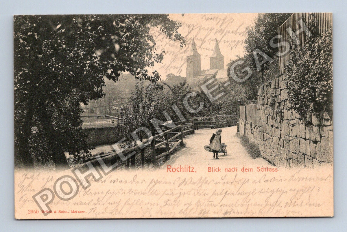 Pohlednice Rochlitz Blick nach dem Schloss 1904 (M42511)