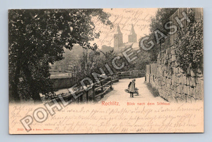 Pohlednice Rochlitz Blick nach dem Schloss 1904 (M42511)