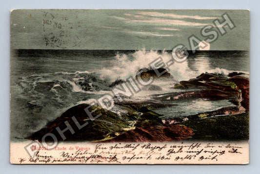 Pohlednice Itálie Marosi Etude de Vagues moře měsíc (M42513)