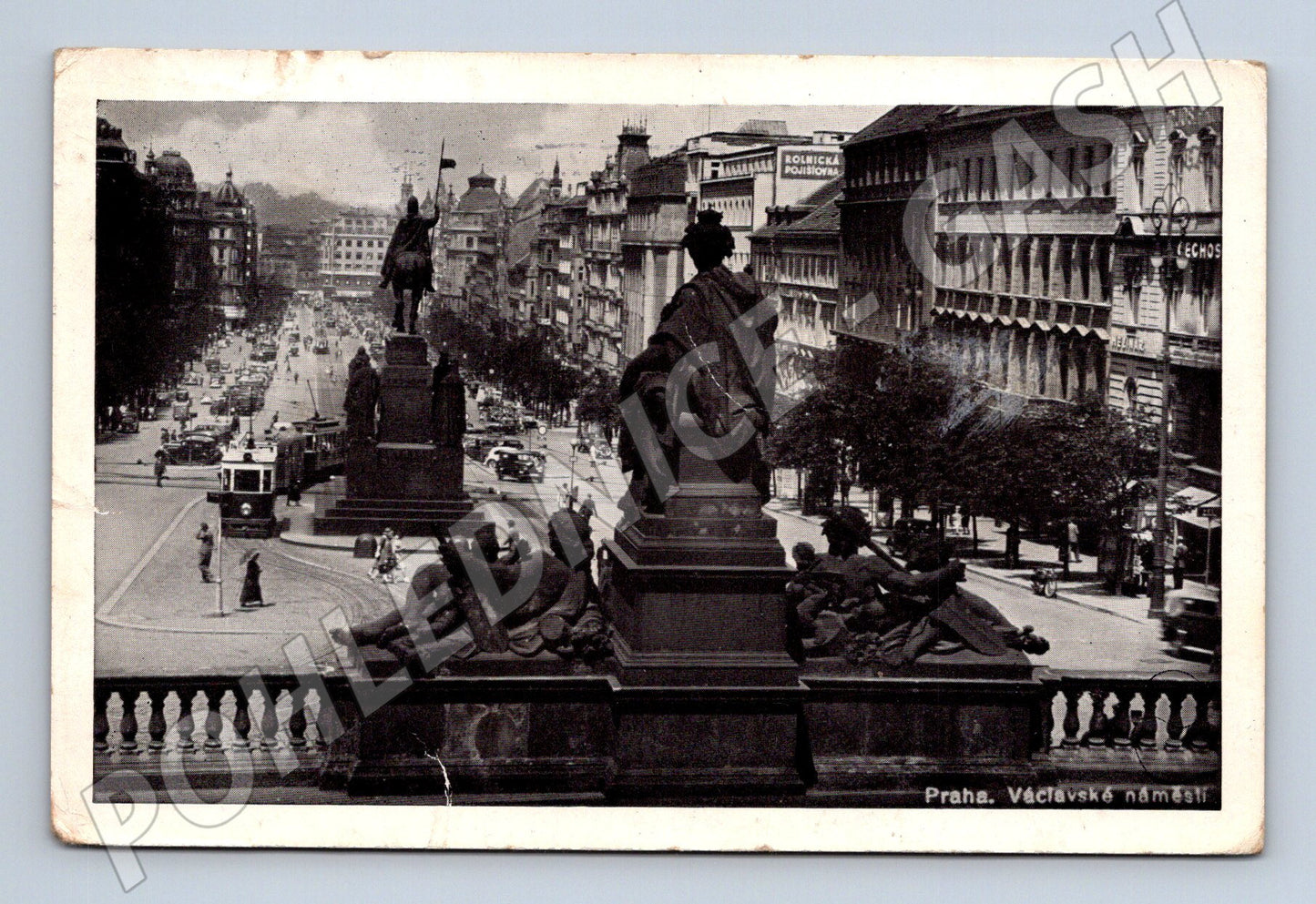 Pohlednice Praha Václavské náměstí 1932 motiv (M4252)